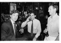 Michael Stepak and William Hutchins at Ireland&#039;s Four Provinces for an Early Summer &quot;Bar Review&quot; on June 8, 1989