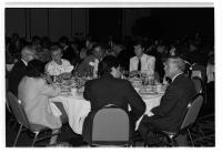 Charles A. Read Having Dinner with Fellow Alumni at Omni Charlottesville Hotel During Campaign Workers Weekend in 1988