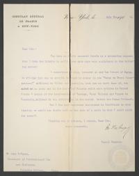 Letter from M[aurice]. S.[oufflot] to John Bassett Moore, July 6, 1904