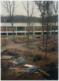 Law School Renovation Project; Spies Garden being renovated ca. Dec. 1996