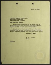 Letter from F. D. G. Ribble to Members of the Faculty Joint Committee, 19 April 1963
