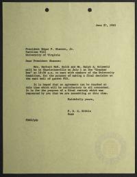 Letter from F. D. G. Ribble to Members of the Faculty Joint Committee, 27 June 1963