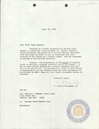 Letter from Prettyman to Charles S. Desmond, 26 April 1966