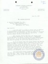 Letter from Whitney North Seymour to Prettyman regarding the Jackson Lectures, 23 June 1966