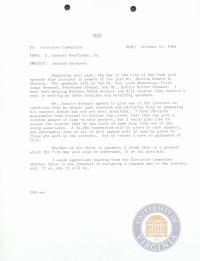Memorandum from Prettyman to the Executive Committee regarding the Jackson Lectures, 21 October 1966