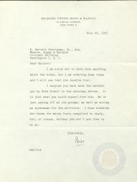 Letter from Bill Jackson to Prettyman regarding Published Godkin Lectures, 22 July 1955