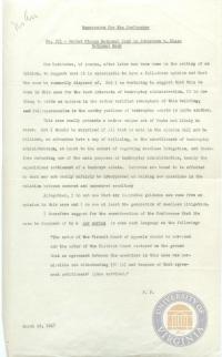 Memorandum to the Conference from Justice Frankfurter, 28 March 1947