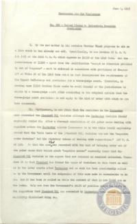 Memorandum by Justice Frankfurter re U.S. v. I.C.C., 9 June 1949