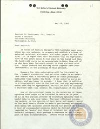 Letter from David Shapiro to Prettyman re Book of Opinions to Celebrate Justice Harlan&#039;s 70th Birthday, dated 29 May 1968