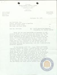 Letter from Nathan Lewin to Leo Gottlieb re Draft Resolution for the Memorial Proceeding for Justice Harlan, 29 September 1972