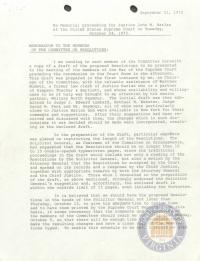 Letter from Leo Gottlieb to the Committee on Resolutions enclosing Draft, 21 September 1972