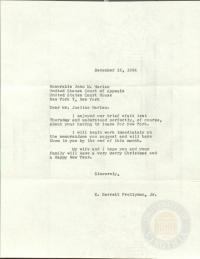 Letter from Prettyman to Justice Harlan, 15 December 1954