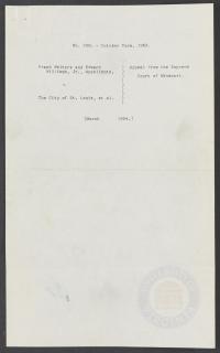 Walters v. City of St. Louis- Draft Opinion with Edits by Justice Jackson, circa March 1954
