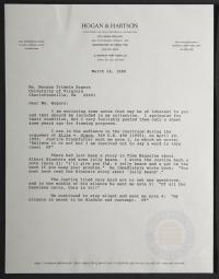 Explanatory Letter from E. Barrett Prettyman, Jr. regarding Joking Notes between EBP, Jr., Justice Frankfurter and Justice Black, 16 March 1989
