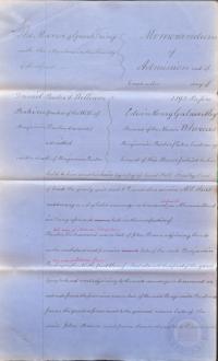 Draft of Admission on the Death and Pursuant to the Will of Benjamin Barber with A.W. Vaisey&#039;s Edits, 4 March 1892