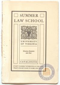 Summer Law School Catalogue- 1904