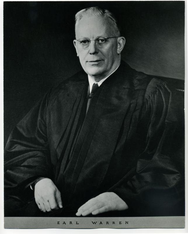 Chief Justice Earl Warren Official Portrait Arthur J. Morris Law Library