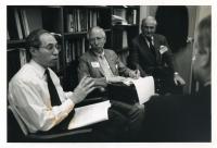 Samuel Witt with Professor Clayton Gillette and John O&#039;Connell