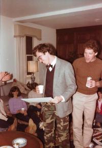  Deb Lambert Dean, Tom Kenney and Ron Morris at Professor Bergin&#039;s House, April 1984