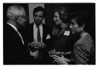 Eric Lindle Foster and Eleanor Kett with Fellow Law Alumni During Law School Foundation Board of Trustees and Alumni Council Dinner in November 1988