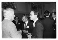 Dean Thomas Jackson and James Drewry at the Annual Alumni Lunch at the J.W. Marriott Hotel in Washington, D.C. in October of 1989