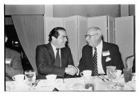Antonin Scalia and Henry Dudley at an Alumni Luncheon in Washington, D.C. in October 1986