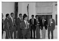 David Stampley Performes with an A Cappella Group at the Bayly Museum of Art Reception for Campaign Workers in 1988