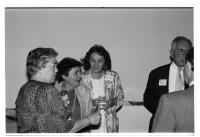 Ouida Davis, Jean Arnett, Peggy Callaghan and Foster D. Arnett at the Bayly Museum of Art Reception for Campaign Workers in 1988