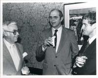 Harry E. McCoy, Edwin J. Rafal, George M. Kelley, III During Alumni Event in Norfolk, Virginia in October of 1980