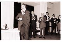 Thomas Jackson, Richard Merrill and Charles A. Read with Law Alumni at Alumni Event in New York on January 28, 1988