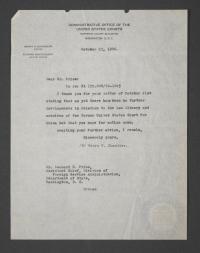 Letter to Leonard H. Price, Division of Foreign Service Administration, Department of State