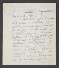  Letter offering Mrs. Grimm Aug. 5, 1938
