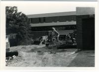 Backhoe Loader on Law School Grounds circa 1987