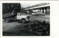 Construction Truck on Law School Grounds circa 1987