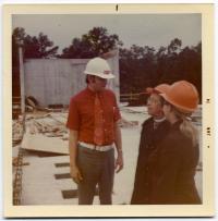 Frances Farmer During a Tour of the North Grounds Construction, 1974