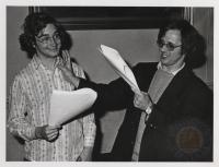 David P. Parker and R. Timothy Columbus, Libel Show Rehearsal, March 1974