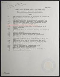 List of Thesis Topics and Scope Notes- 13th Career Class, JAG School, May 1964