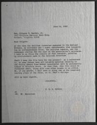 Letter from F. D. G. Ribble to Colgate W. Darden, Jr. Regarding Neil Sullivan, 16 June 1965
