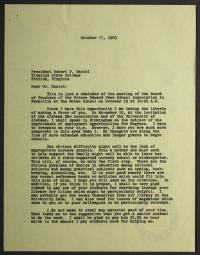 Letter from F. D. G. Ribble to Robert P. Daniel (Draft 2), 17 October 1963