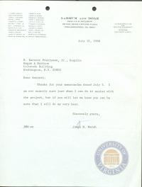 Letter from James Marsh to Prettyman, 12 July 1966