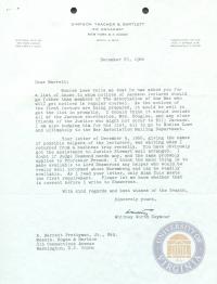 Letter from Whitney North Seymour to Prettyman regarding the Jackson Lectures, 22 December 1966
