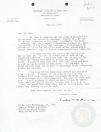 Letter from Whitney North Seymour to Prettyman regarding the Jackson Lectures, 14 July 1967