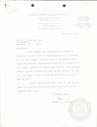 Letter from Bill Jackson to John F. Costelloe regarding Reunion Dinner, 29 April 1969