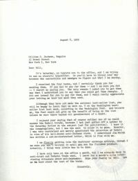 Letter from Prettyman to Bill Jackson regarding Published Godkin Lectures and Jackson&#039;s Destroyer Exchange Article, 6 August 1955