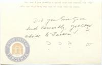 Note between Justice Frankfurter and Prettyman, circa 1955