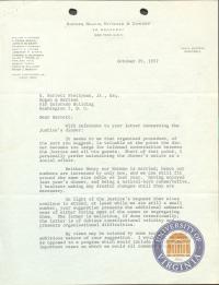 Letter from Leonard Leiman to Prettyman dated 29 October 1957