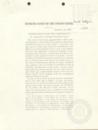 Memorandum to the Conference by Justice Clark Regarding Net Worth Cases, 30 December 1954