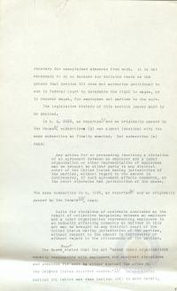 Incomplete Draft Opinion- Employees v. Westinghouse Electric Corp., undated circa 1954