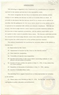 Memorandum from Chief Justice Warren regarding Brown II, May 1955