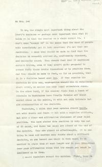 Memorandum by Prettyman regarding Justice Jackson&#039;s Opinion in Brown v. Board of Education, circa March 1954 